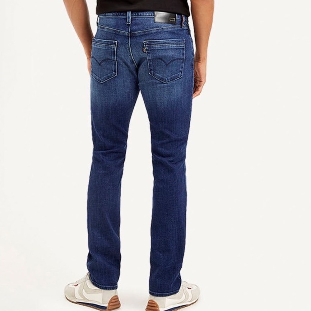 Levis Premium 511 Slim Fit Mens Jeans Dark Wash Denim 34x29‎ Redloop